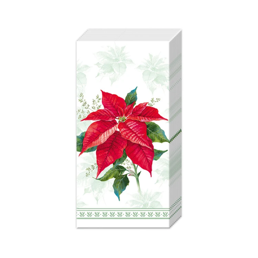 Poinsettia Pocket Tissue