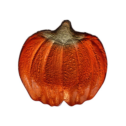 Harvest Glass Pumpkin Dish