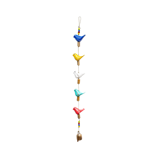 Five Colored Birds Wind Chime