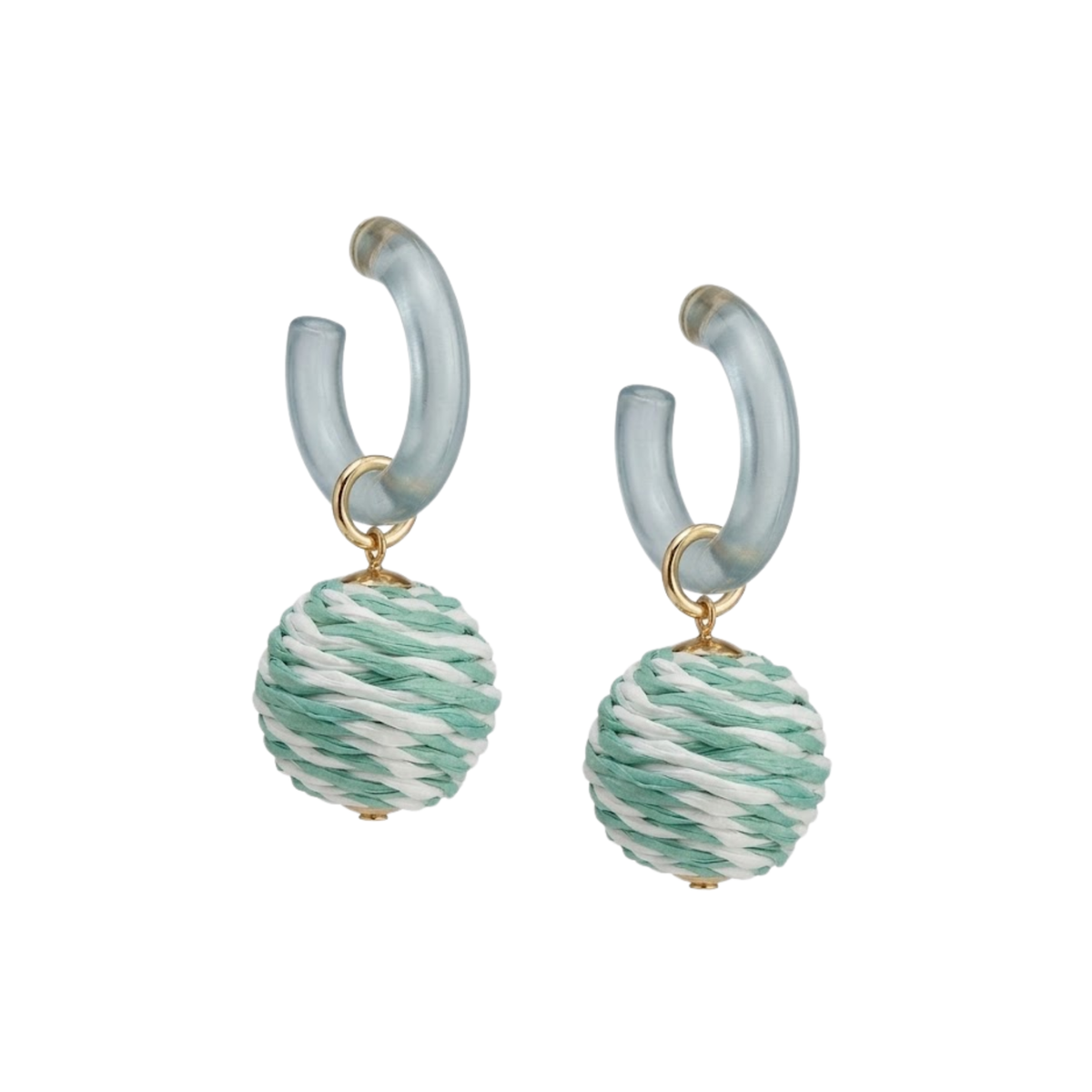 Whimsy Hoop Aqua Earring