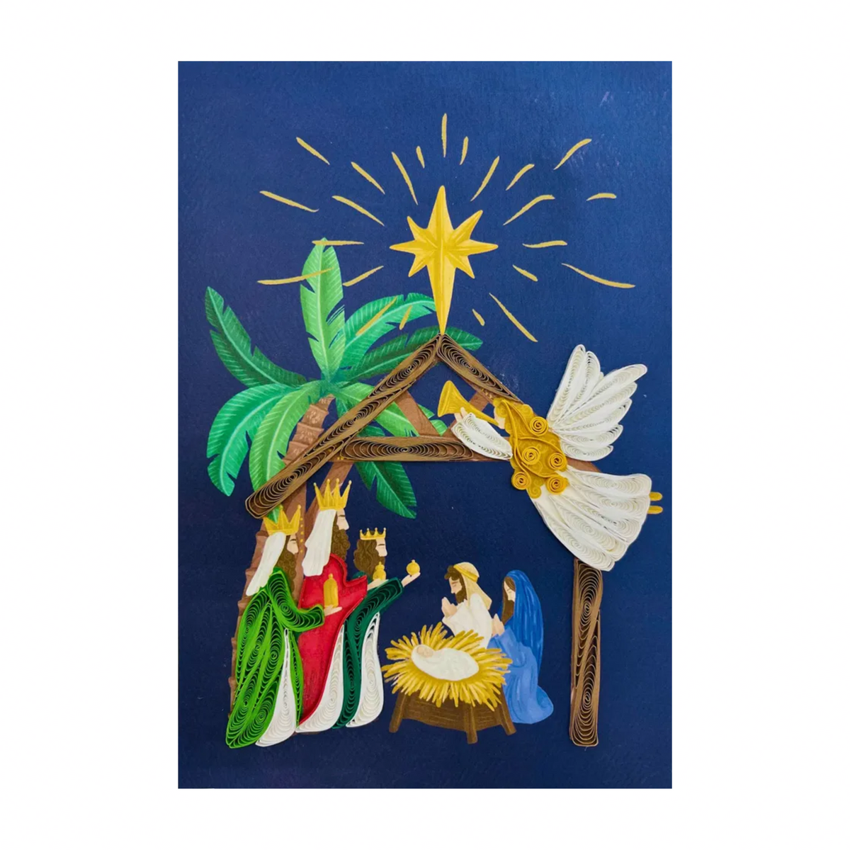 Nativity Quill Christmas Card