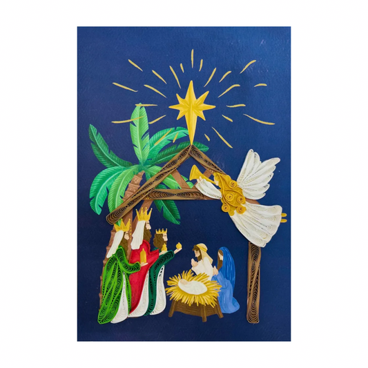 Nativity Quill Christmas Card