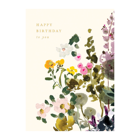 Foxglove Birthday Card