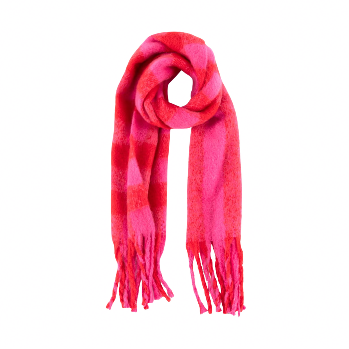 Bright Red and Pink Scarf