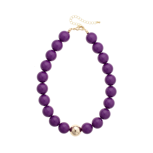 Purple Beaded Necklace
