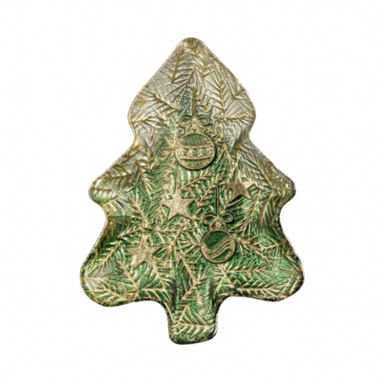 Shades of Emerald Enamel Plate