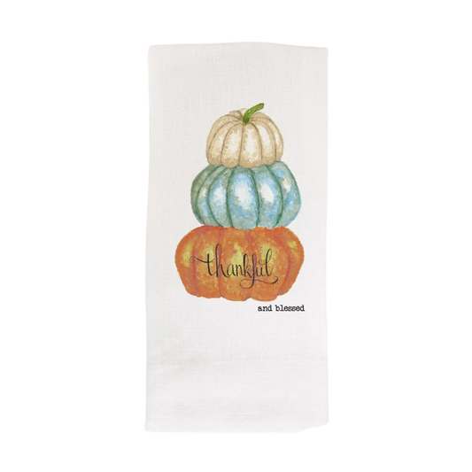 Pumpkins, Thankful and Blessed Towel