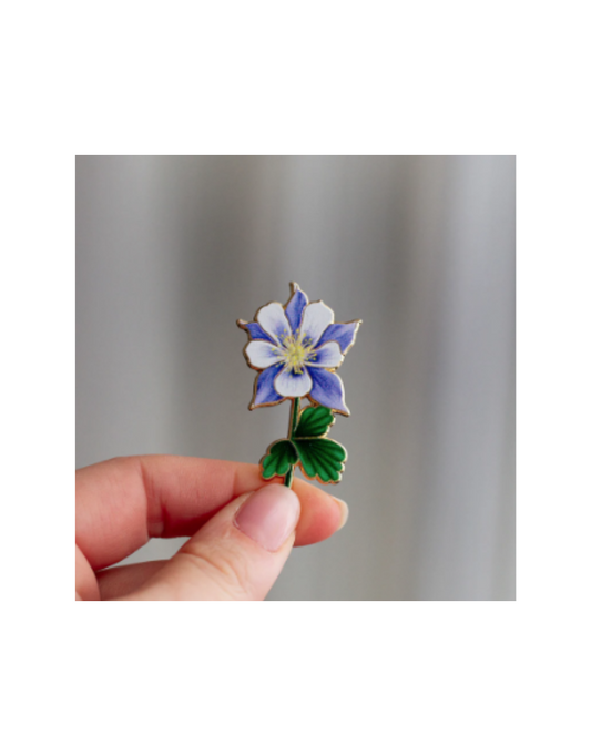 Columbine Flower Enamel Pin