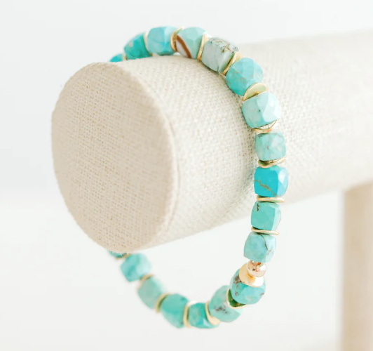 Faceted Turq Bracelet