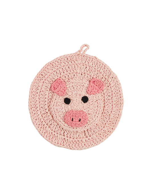 Pig Crochet Trivet