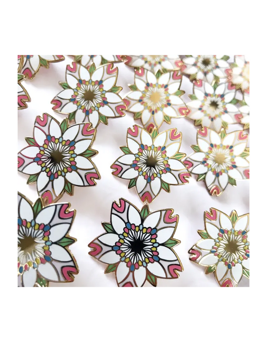 Sakura Cherry Blossom Japanese Crest Enamel Pin