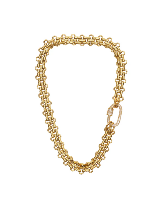Pave Carabiner Necklace