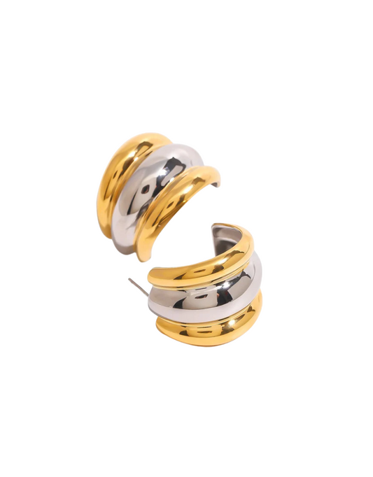 Chloe Mixed Metal Hoops