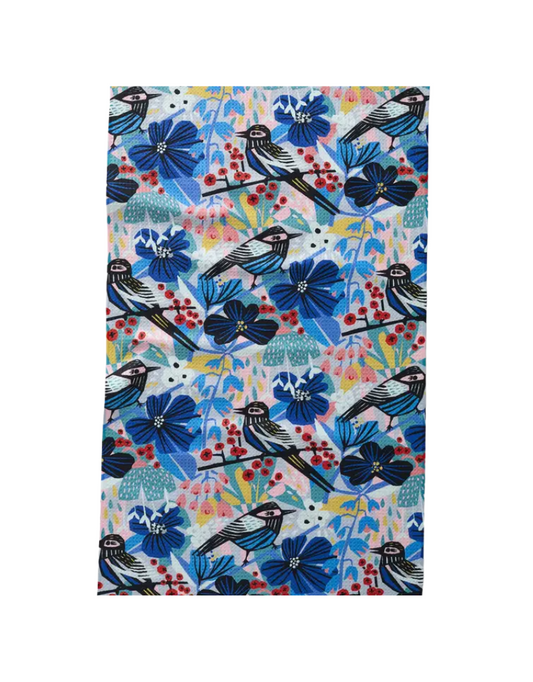 Birds and Berries Tea Towel