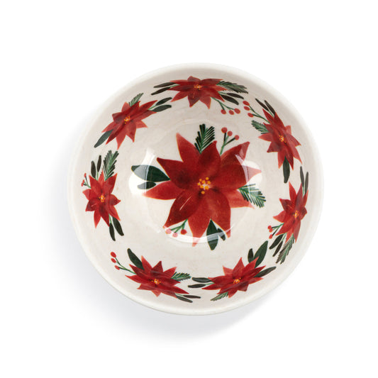 Poinsettia Melamine Bowl