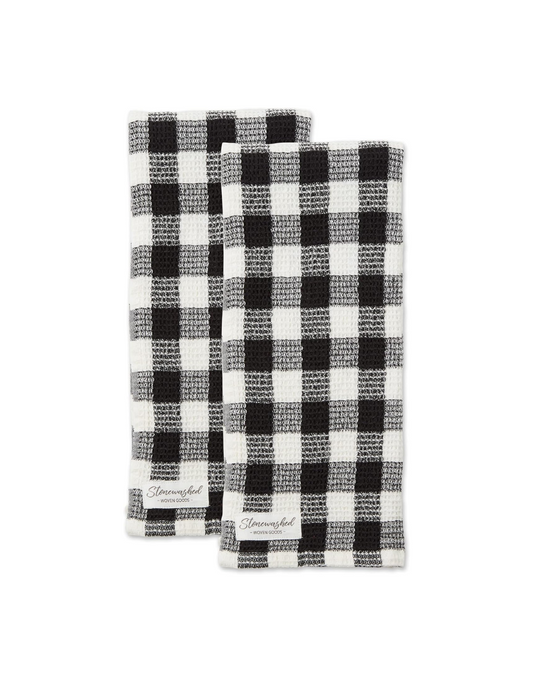 Black Waffle Dishtowel