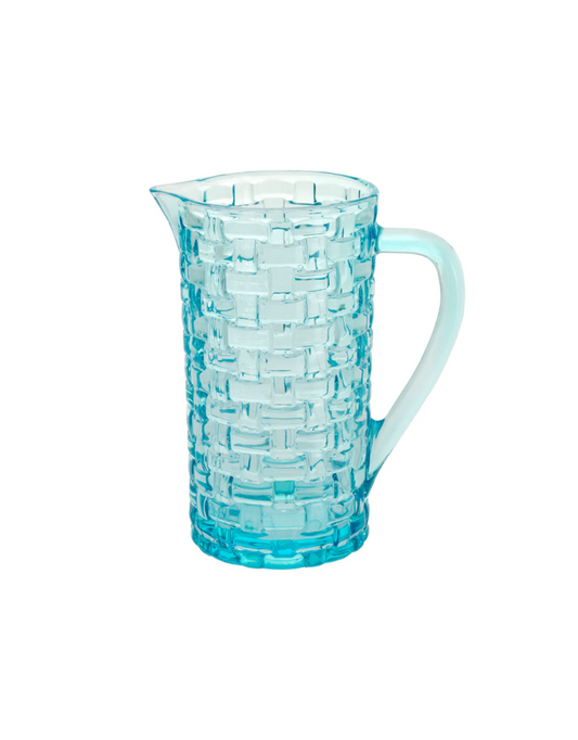 Blue Sea Basketweave Pitcher