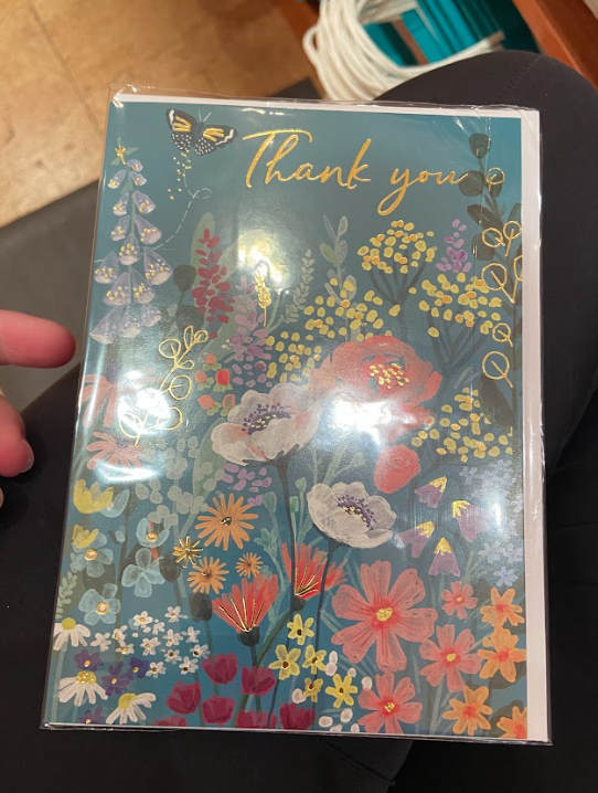 Bouquet Thank you Notecard