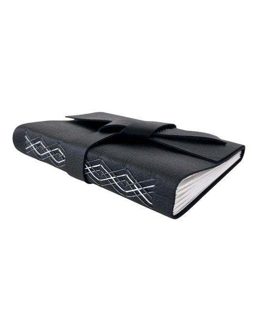 Large Black Leather Journal - Lined