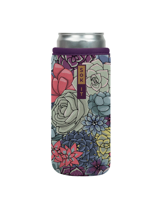 CanSok Succulents 12 oz Slim