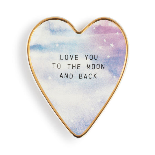 Moon and Back Heart Dish