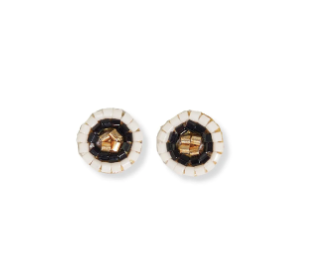 Rowan Circles Black Earrings