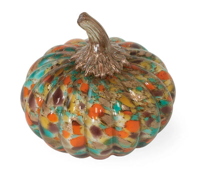 Small Confetti Glass Pumpkins