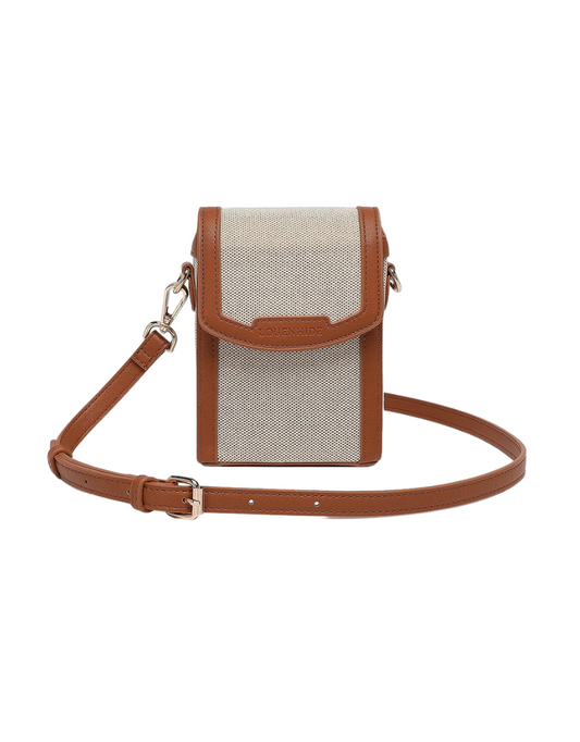 Yoko Canvas Phone Bag Tan