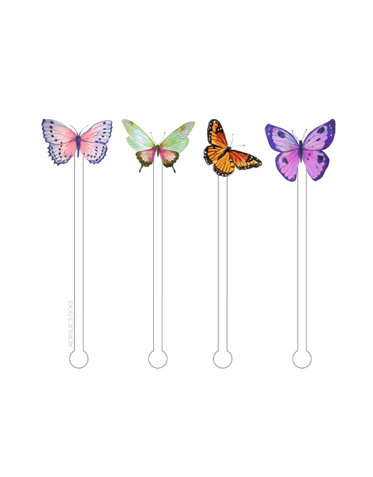 Butterflies Acrylic Stir Sticks