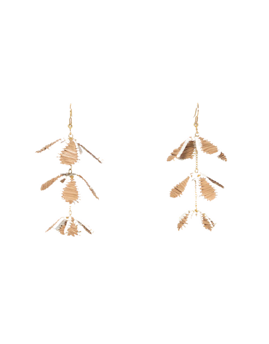 Falling Petals Raffia Earring