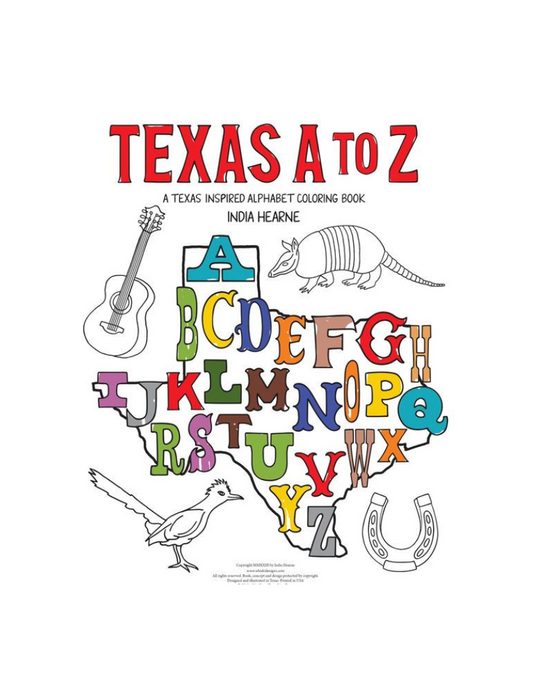 Texas A to Z Coloring Book