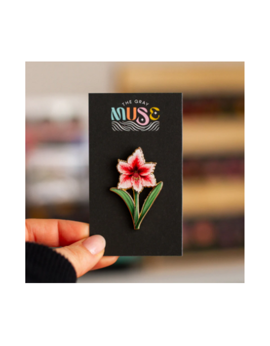 Amaryllis Enamel Pin