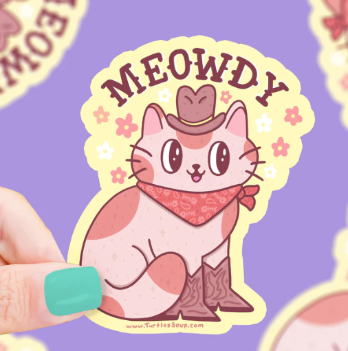 Meowdy Vinyl Sticker