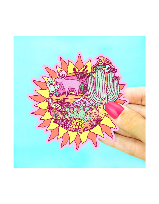 Desert Sun Landscape Sticker