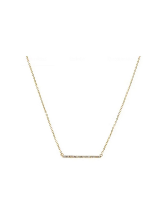 Micro Pave Bar Necklace