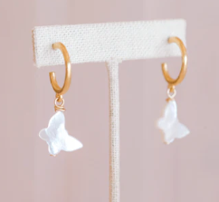Baby Hoop Flutterby Earrings