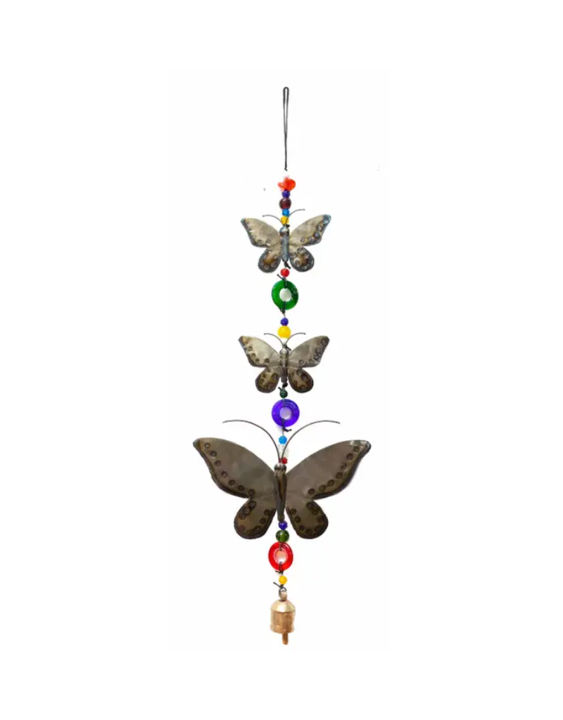 Three Charming Butterflies Wind Chime