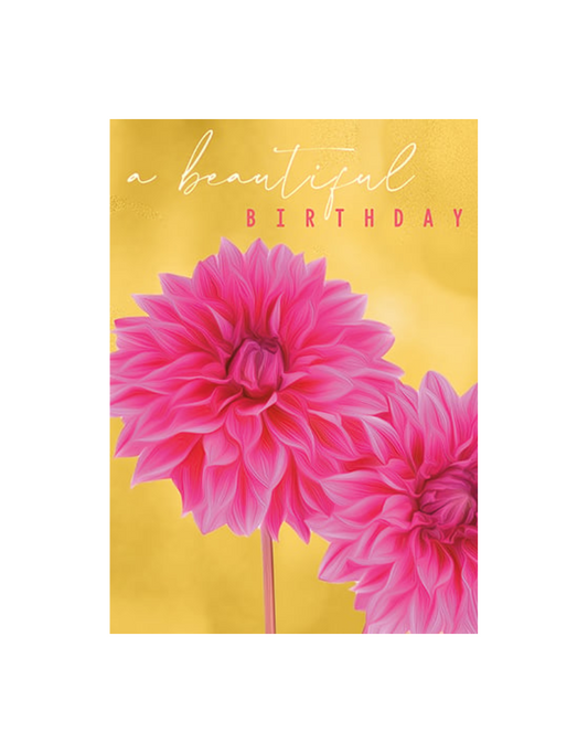 Pink Dahlias Notecard