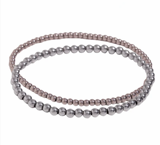 Small/Medium Silver Bracelet Stack