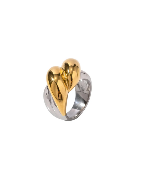 Two Toned Twist Ring