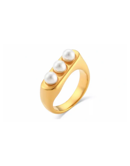 Triple Pearl Ring