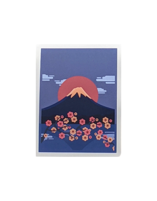 Mount Fuji Inspired Painting Sticker