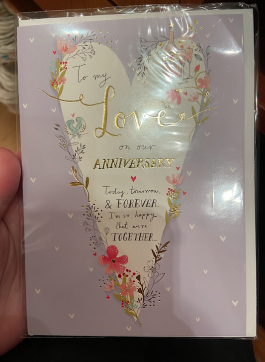 My Love Anniversary Notecard